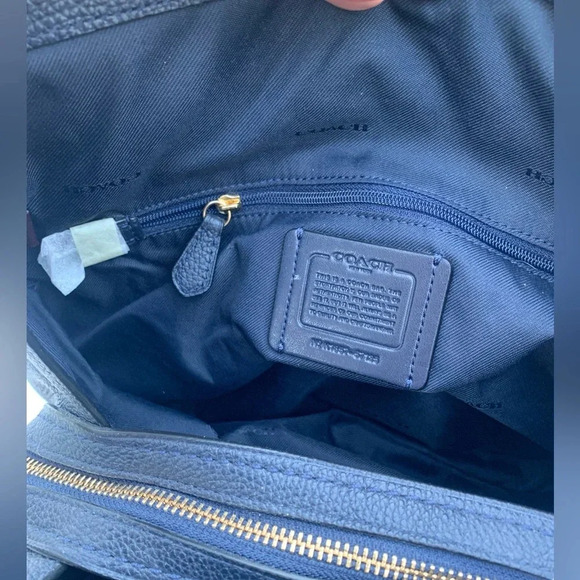 Coach Edie Dark Navy Purse - Picture 4 of 4